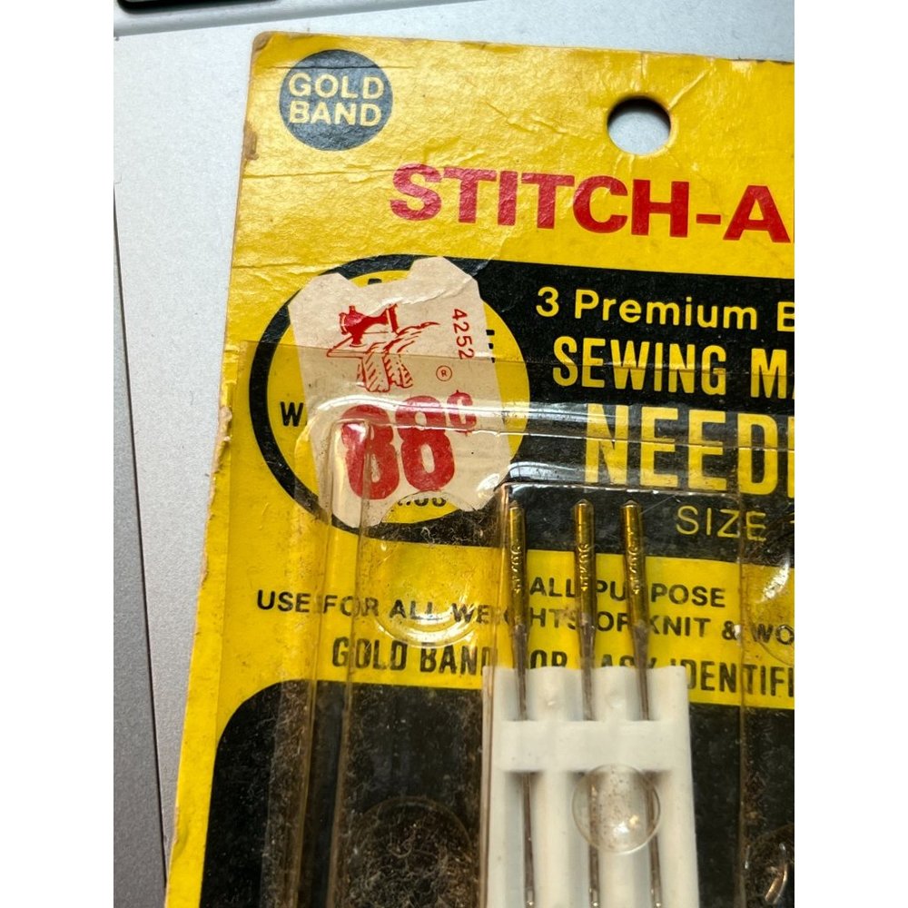 Vintage Stitch All 3 Premium Ball Point Sewing Machine Needles NEW  NOS - Picture 4 of 4